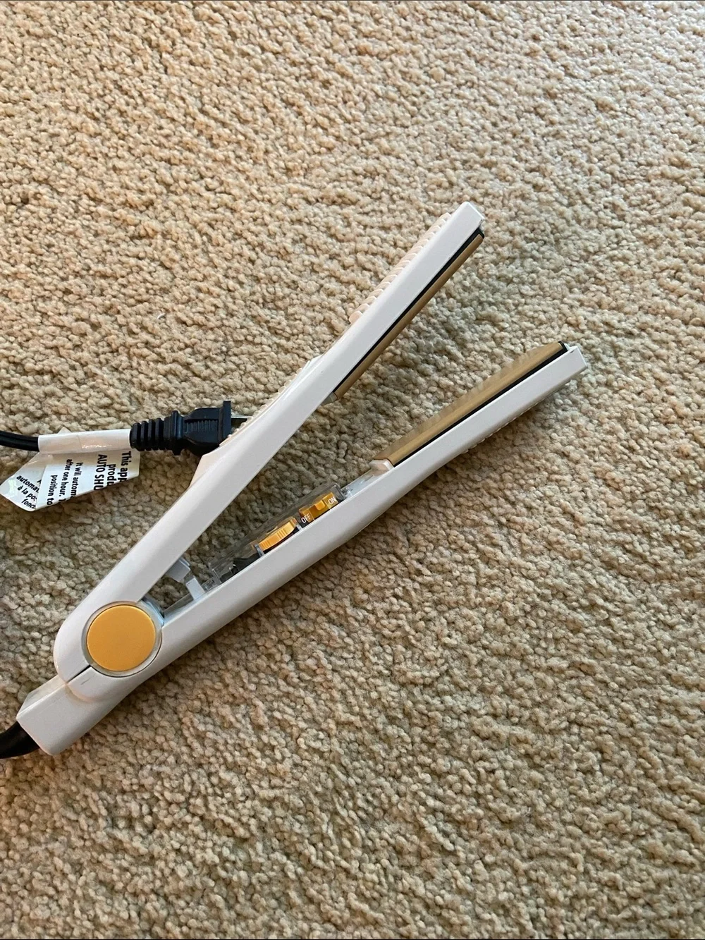 Vidal Sassoon White & Yellow Mini Hair Straightener